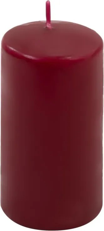 Set de lumânări pilon, 11,5 cm, Ø 6 cm, vișiniu, 6 bucăți