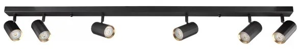 Spot NICEA 6xGU10/10W/230V negru
