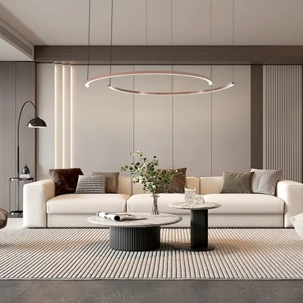 Immax NEO 07328L - Lustră LED reglabilă, suspendată pe cablu FINO, 72W/230V, 120 cm, aur roz, Tuya+telecomandă