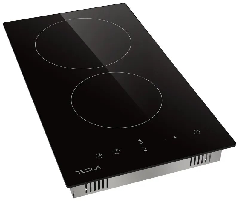 Plita incorporabila Tesla HV3201MB, 3300W, 9 trepte, Timer, Indicator caldura reziduala, Blocare copii, Negru