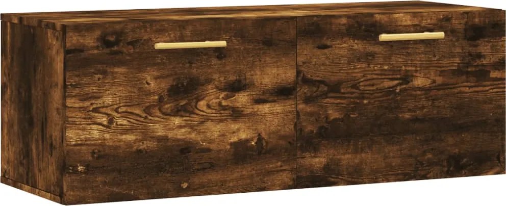 vidaXL Dulap de perete, stejar fumuriu, 100x36,5x35 cm, lemn prelucrat