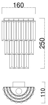 Aplică de cristal Brilagi CRYSTAL 1xE14/60W/230V crom lucios