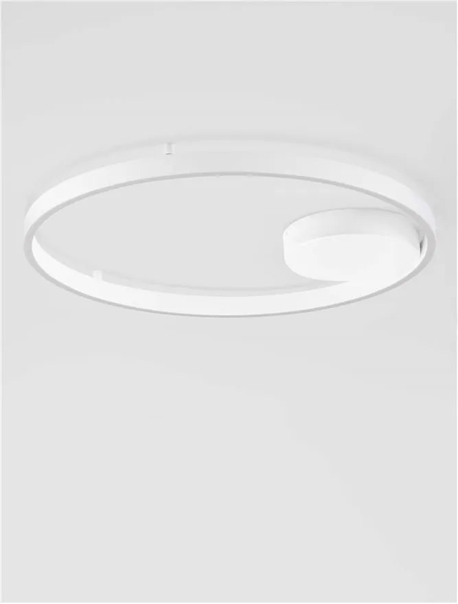 Lustra LED aplicata design modern minimalist HEDRA D-60cm alb