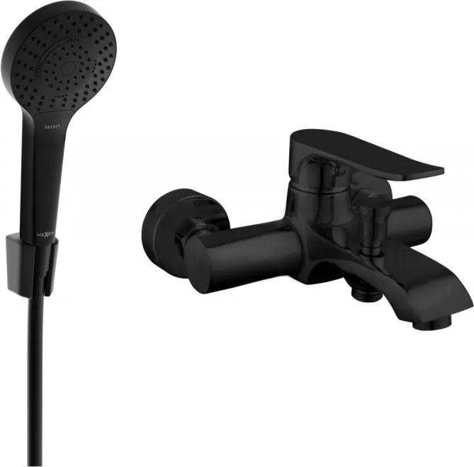Mexen Pecos R05 baterie de baie cu set de duș, negru - 7273R05-70