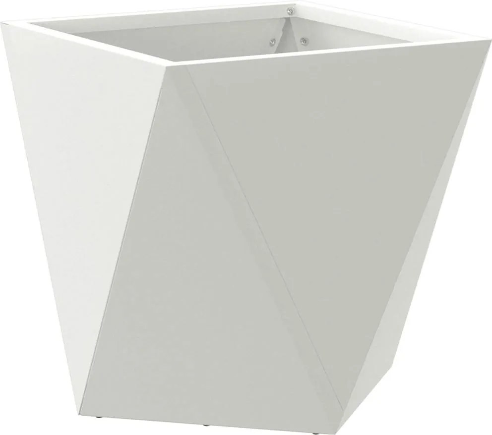 vidaXL Jardinieră Alb 30 x 30 x 30 cm Oțel