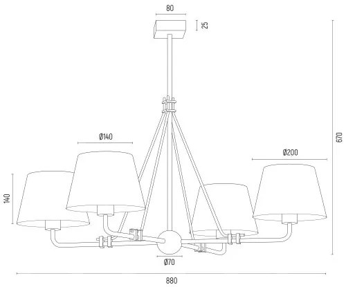 Candelabru design modern Atrani auriu