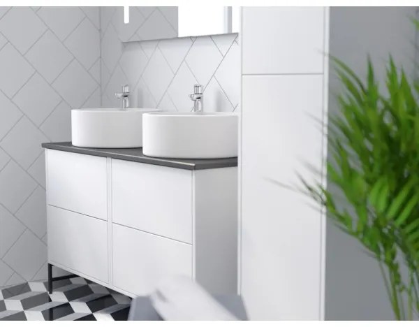 Lavoar pentru montare pe blat RUNDTOM Ø 41,5cm ceramică/alb