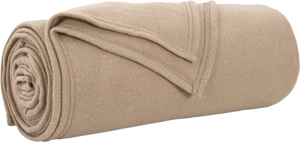 vidaXL Pătura de aruncat Culoare Cămilă 170 x 130 cm Molton