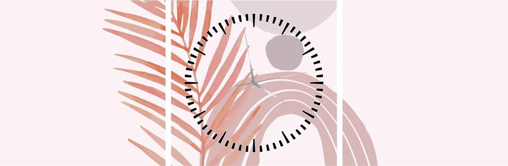 Tablou - Minimalism violet N⁰1 (cu ceas) (90x30 cm)