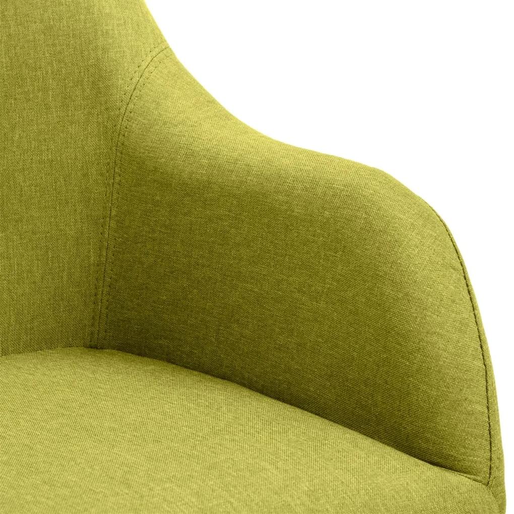 Scaun de birou pivotant, verde, material textil 1, Verde