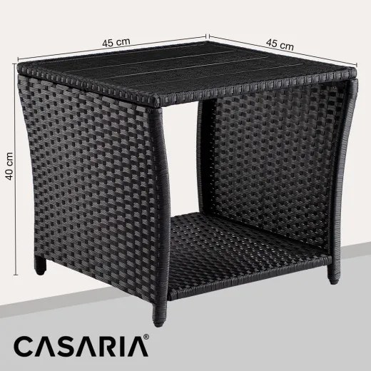 Deuba Masa din ratan Vedis 45x45x40cm - neagra