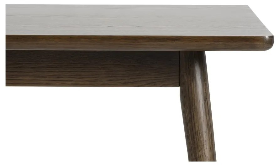 Masă de dining maro extensibilă cu blat cu aspect de lemn de stejar 190x90 cm Barrali – Unique Furniture
