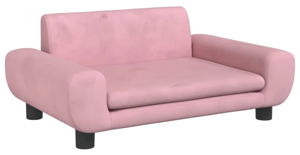 3196389 vidaXL Canapea pentru copii, roz, 70x45x33 cm, catifea