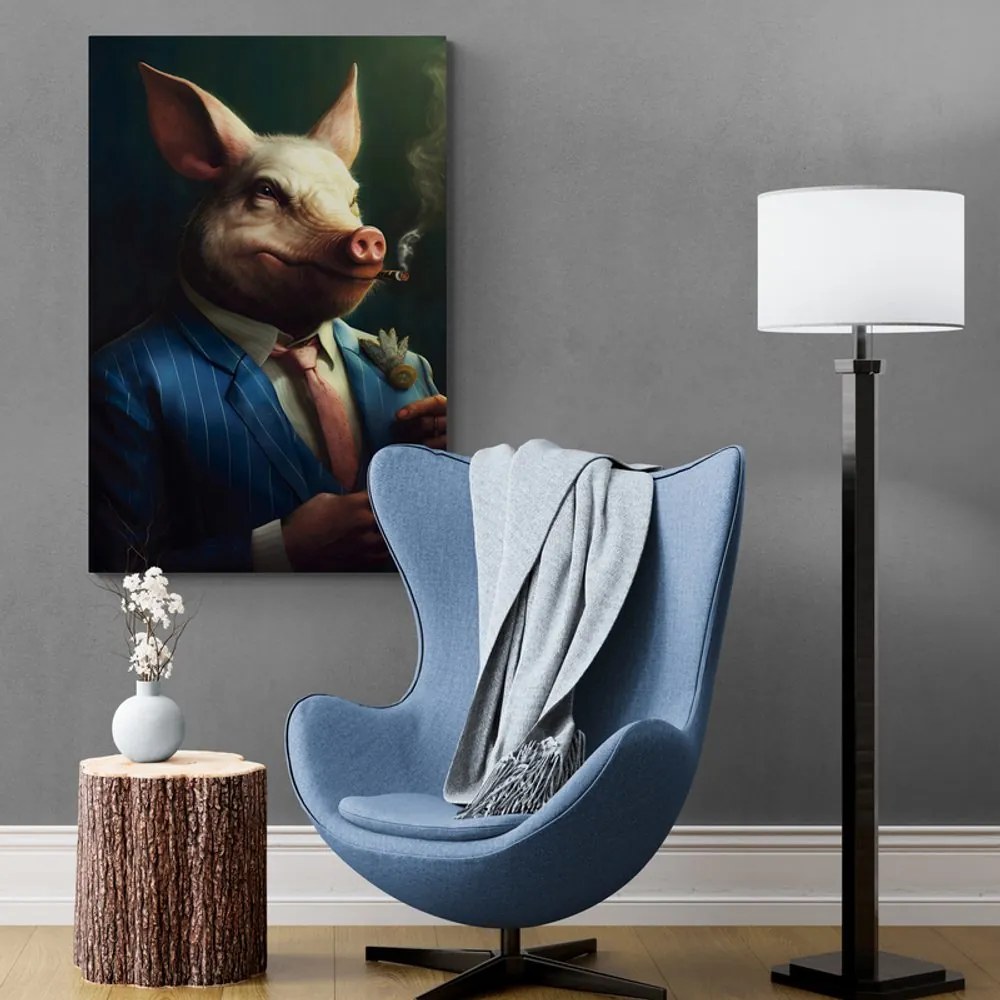 Tablou animal gangster porc