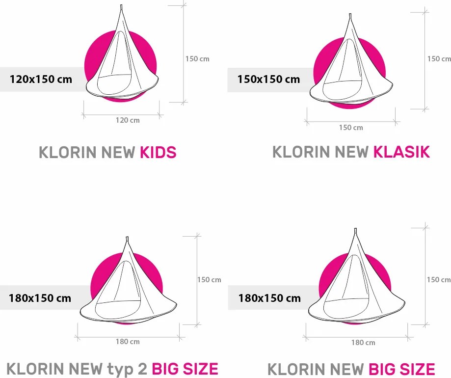 Scaun suspendabil balansoar, gri deschis, KLORIN NEW KLASIK
