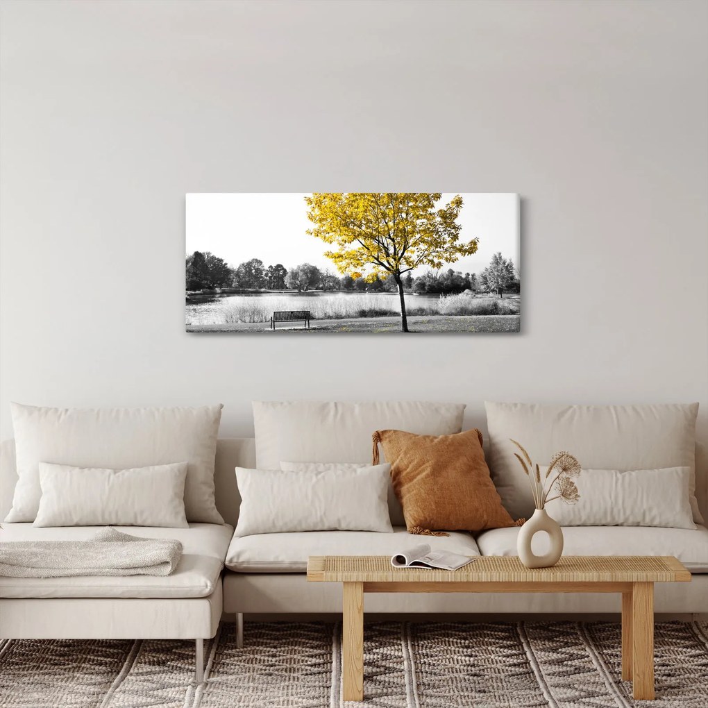 Tablou - relaxare în parc (120x50 cm)
