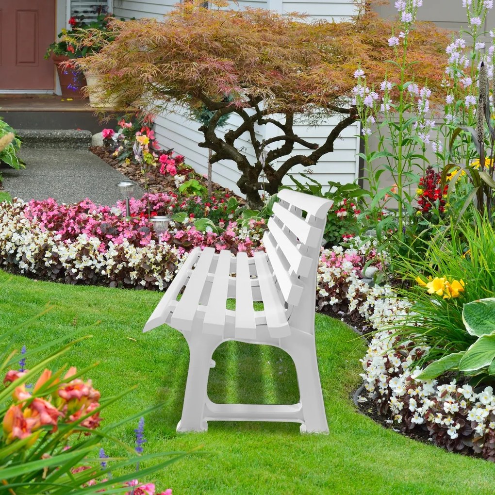 I.P.A.E-Progarden Bancă de grădină ORCHIDEA, 145x49x74cm, alb