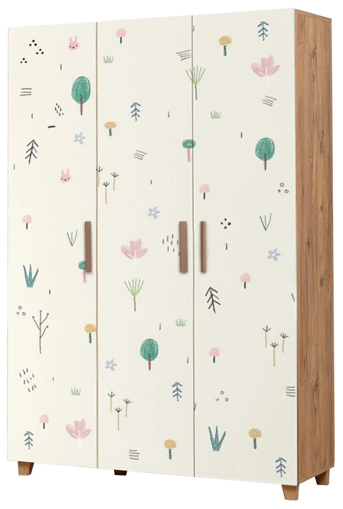 Dulap Leva Hedera Jungle Atlantic Pine alb
