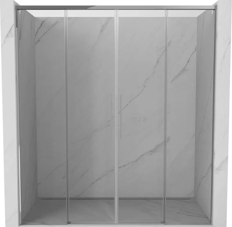 Mexen Rox Duo uși de duș glisante 200 cm, transparente, crom - 8C2-200-002-01-00