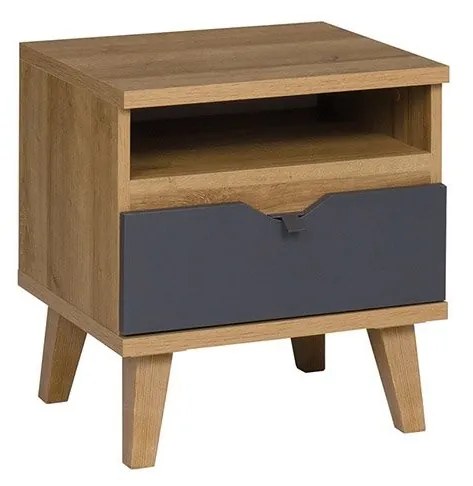 Noptieră Temaro TM02 (Stejar auriu + grafit) . 1104527