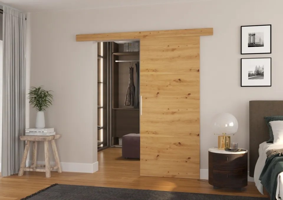 Usa glisanta Daan, ADRK Furniture (Culoare: Ciocolata, Latime: 86 cm)