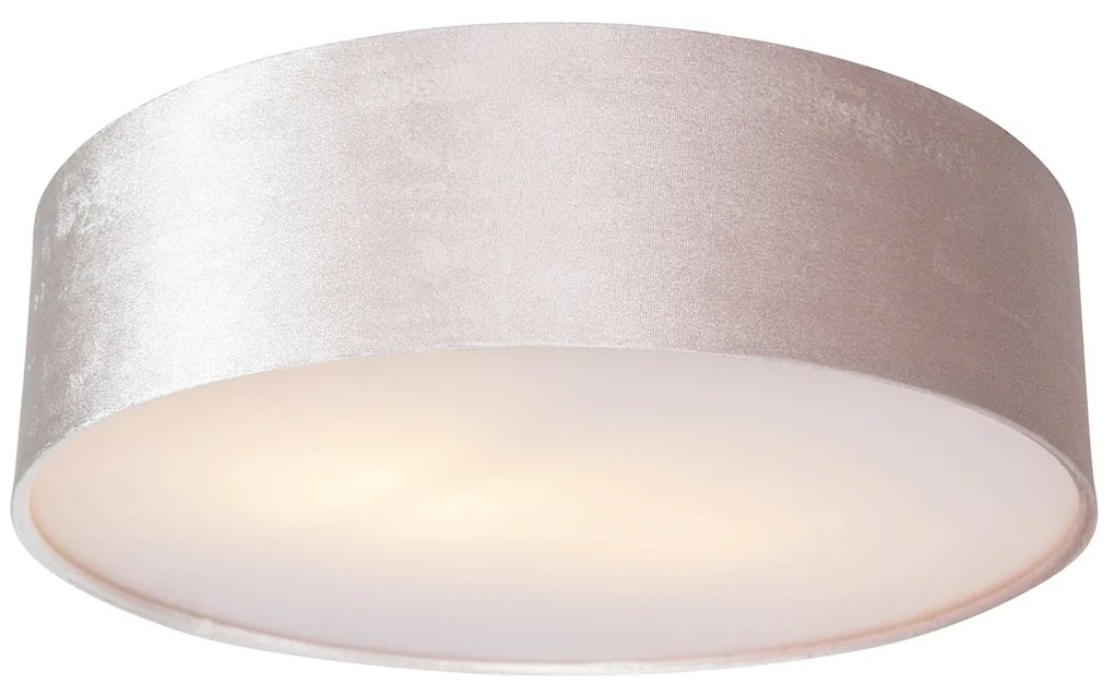 Plafoniera moderna roz 40 cm cu interior auriu - Drum