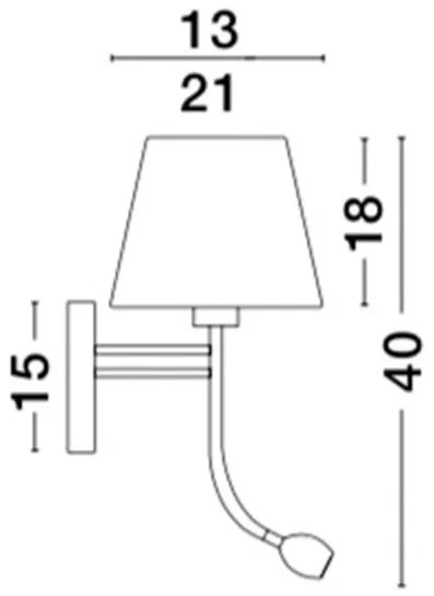 Aplica perete cu reader LED design modern Valencia NVL-8127402