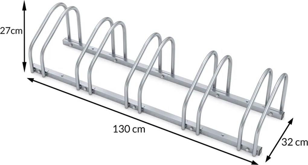 Rastel pentru 5 biciclete 156 x 32 x 27 cm