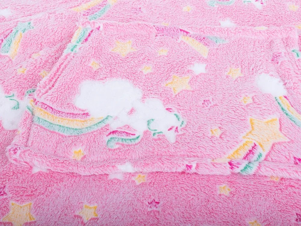 Hanorac pentru copii care strălucește în întuneric - pink