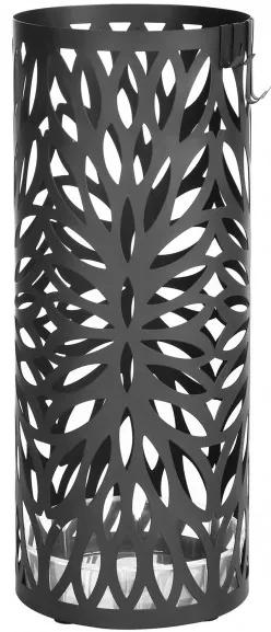 Suport Umbrela Leaves Black, 19.5 x 19.5 x 49 cm