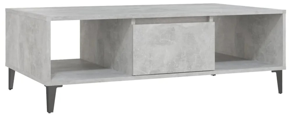 806026 vidaXL Măsuță de cafea, gri beton, 103,5x60x35 cm, lemn prelucrat