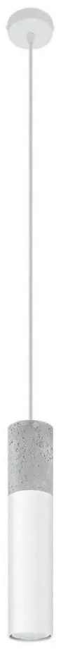 Sollux SL.0647 - Lustr BORGIO 1xGU10/40W/230V beton/metal alb