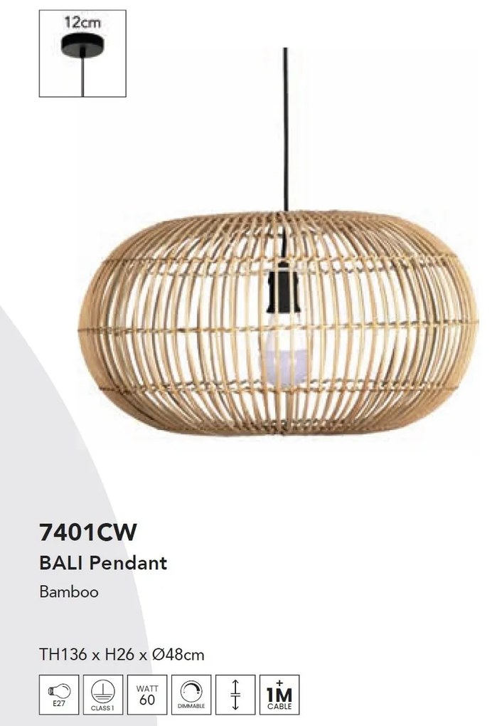 Lustra/Pendul din bambus design decorativ Bali