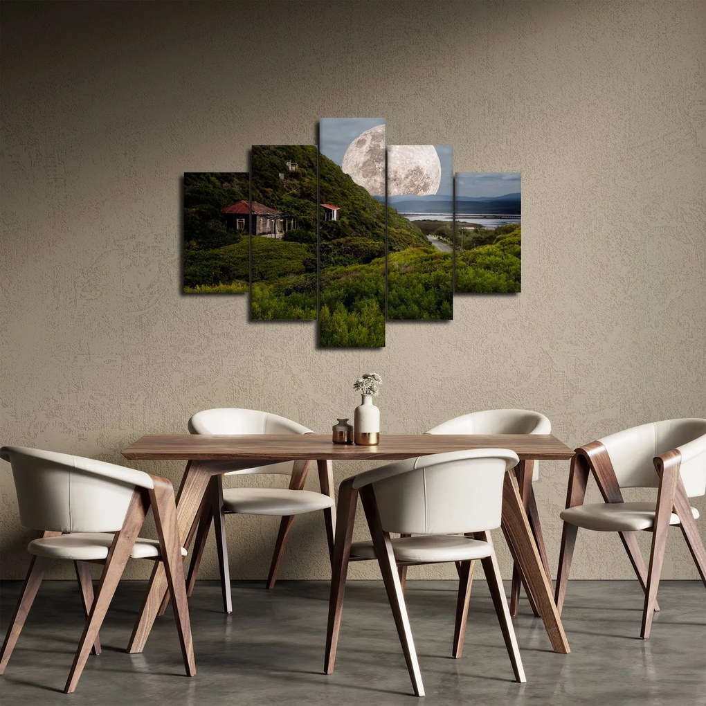 Tablou - peisaj cu luna (150x105 cm)