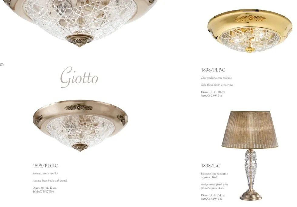 Aplica de perete eleganta LUX realizata manual Crystal Glass - Giotto