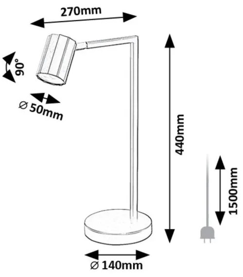 Lampa de Birou Directionabila, 1xGU10, Karter