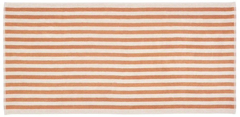 Prosop portocaliu/bej din bumbac organic din frotir 70x140 cm Arto – Blomus