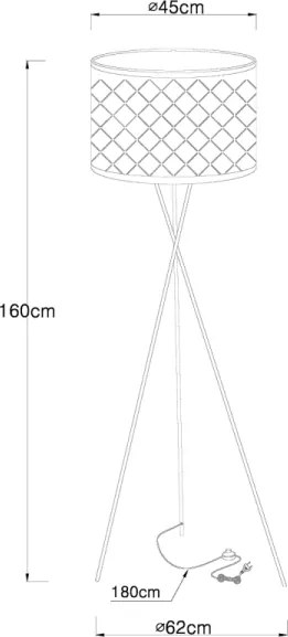 Globo 15229S1 - Lampadar CLARKE 1xE27/60W/230V