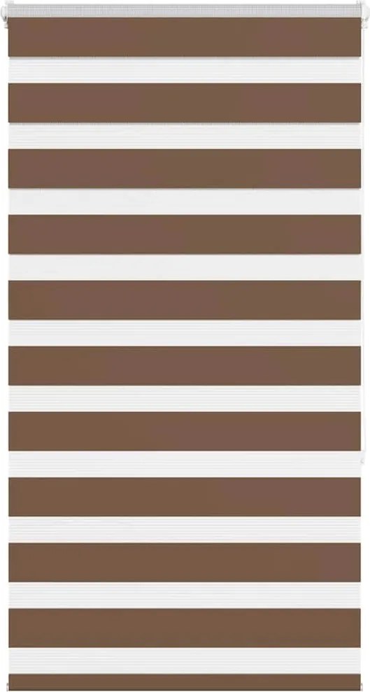 vidaXL Jaluzea tip zebra maro lățime țesătură 85,9 cm poliester