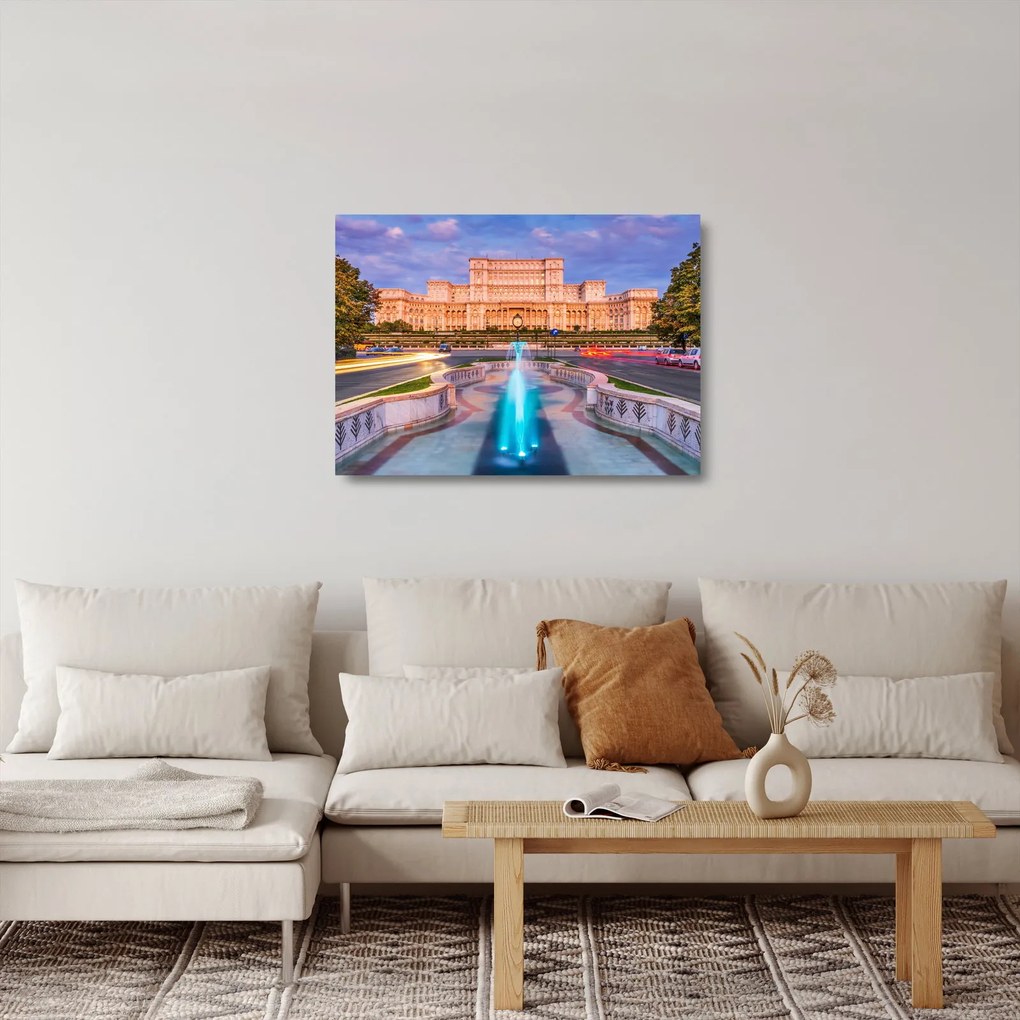 Tablou pe sticlă - București, România (70x50 cm)