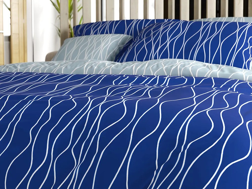 Lenjerie de pat din microfibra LIORA albastru Dimensiune lenjerie de pat: 70 x 90 cm | 140 x 220 cm