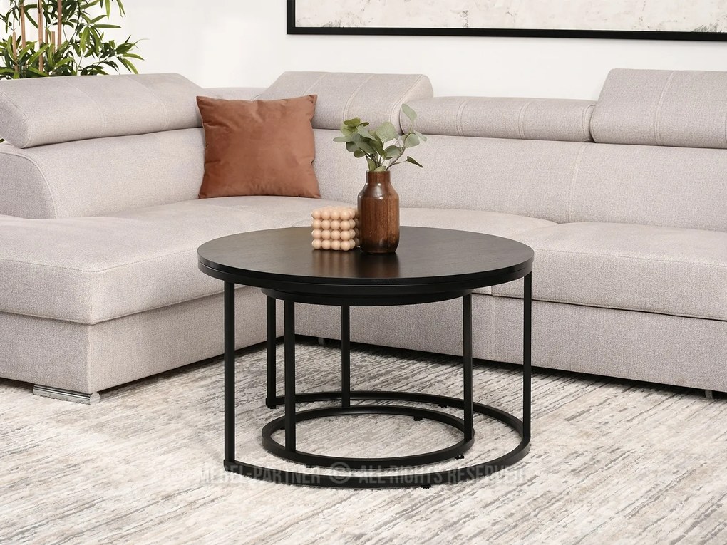 Măsuță de cafea Klara (lemn negru + negru). Promo -10%. 1111625