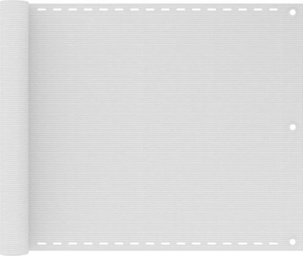 vidaXL Paravan de balcon, alb, 75 x 500 cm, HDPE