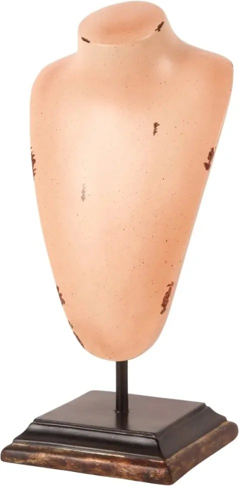 Bust decorativ din polirășină, maro, pe suport, 35 x 16 x 13,5 cm, „Vénus”