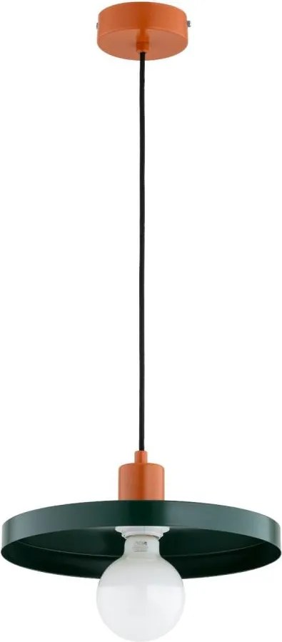 Pendul pe cablu LITO, 1xE27/15W/230V, verde/cupru