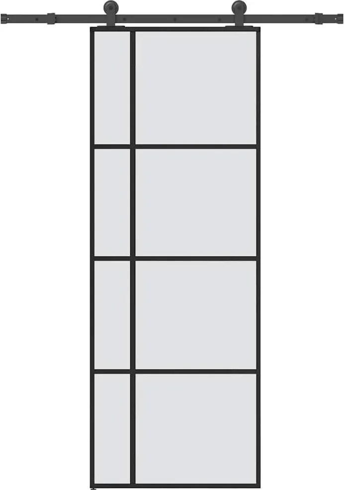 vidaXL Ușă glisantă cu set feronerie, 76x205 cm, sticlă ESG/aluminiu