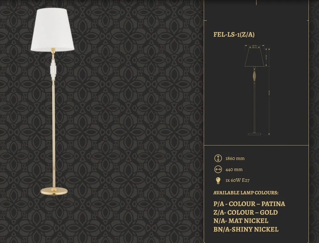 Lampadar design clasic realizat manual Fellino