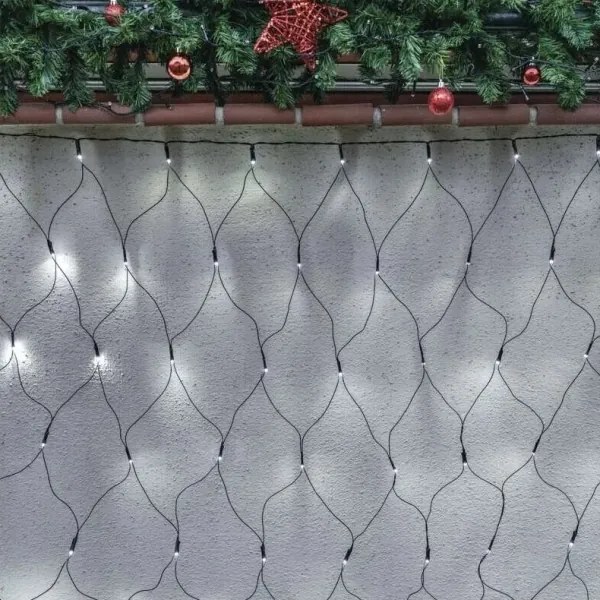 Instalație LED de Crăciun de exterior 160xLED/2x1,5m IP44 alb rece