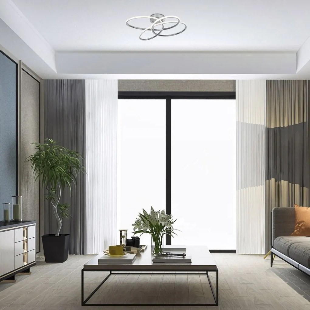 Plafoniera LED design modern Piero crom