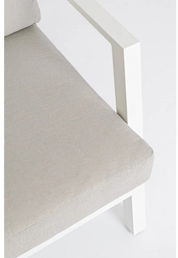 Set mobilier de grădină alb din aluminiu pentru 4 persoane Harley – Bizzotto